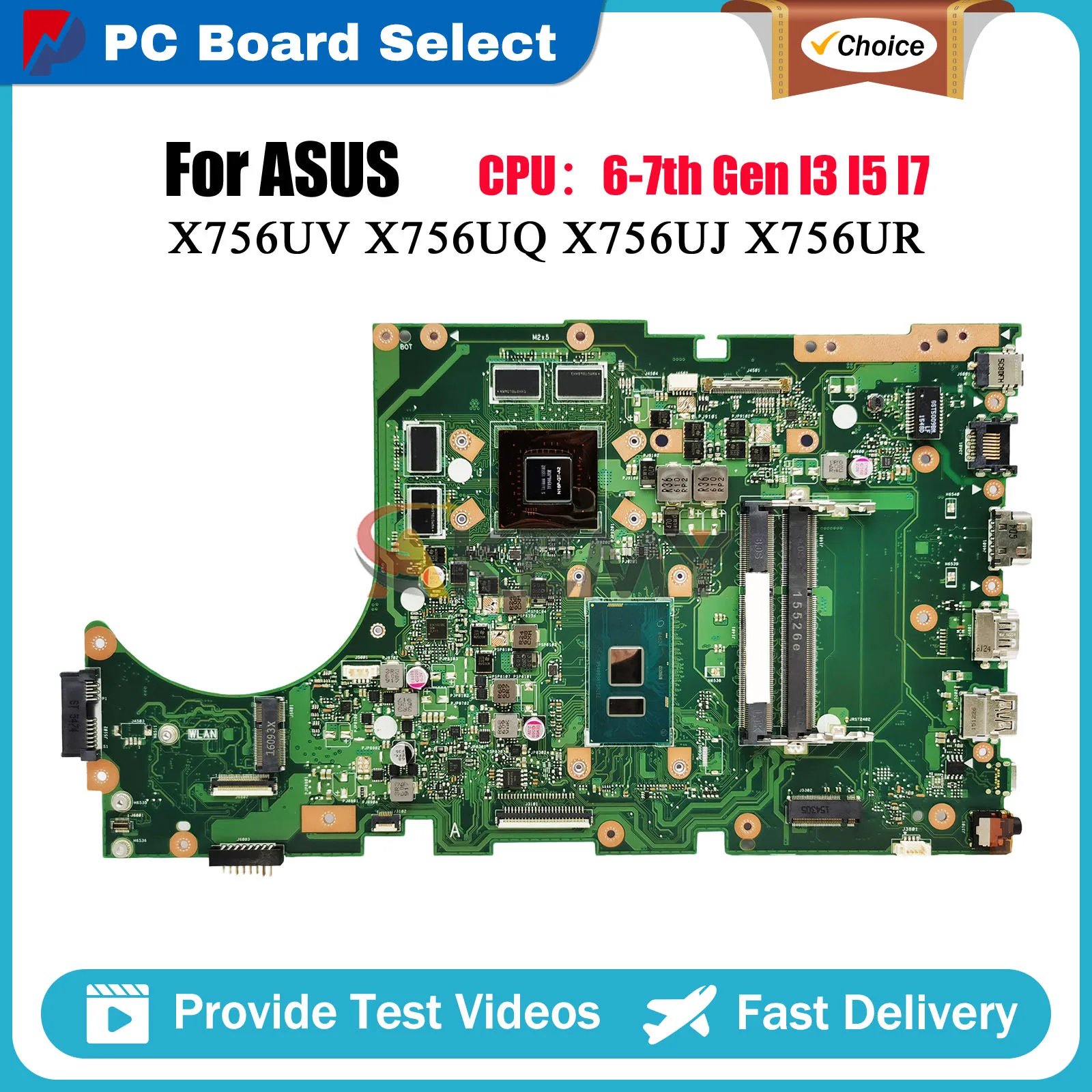 X756UX Laptop Motherboard For ASUS X756UR A756U X756UAK X756U X756UJ X756UXM X756UV X756UQK X756UQ Mainboard With I3 I5 I7 CPU
X756UX Laptop Motherboard For ASUS X756UR A756U X756UAK X756U X756UJ X756UXM X756UV X756UQK X756UQ Mainboard With I3 I5 I7 CPU