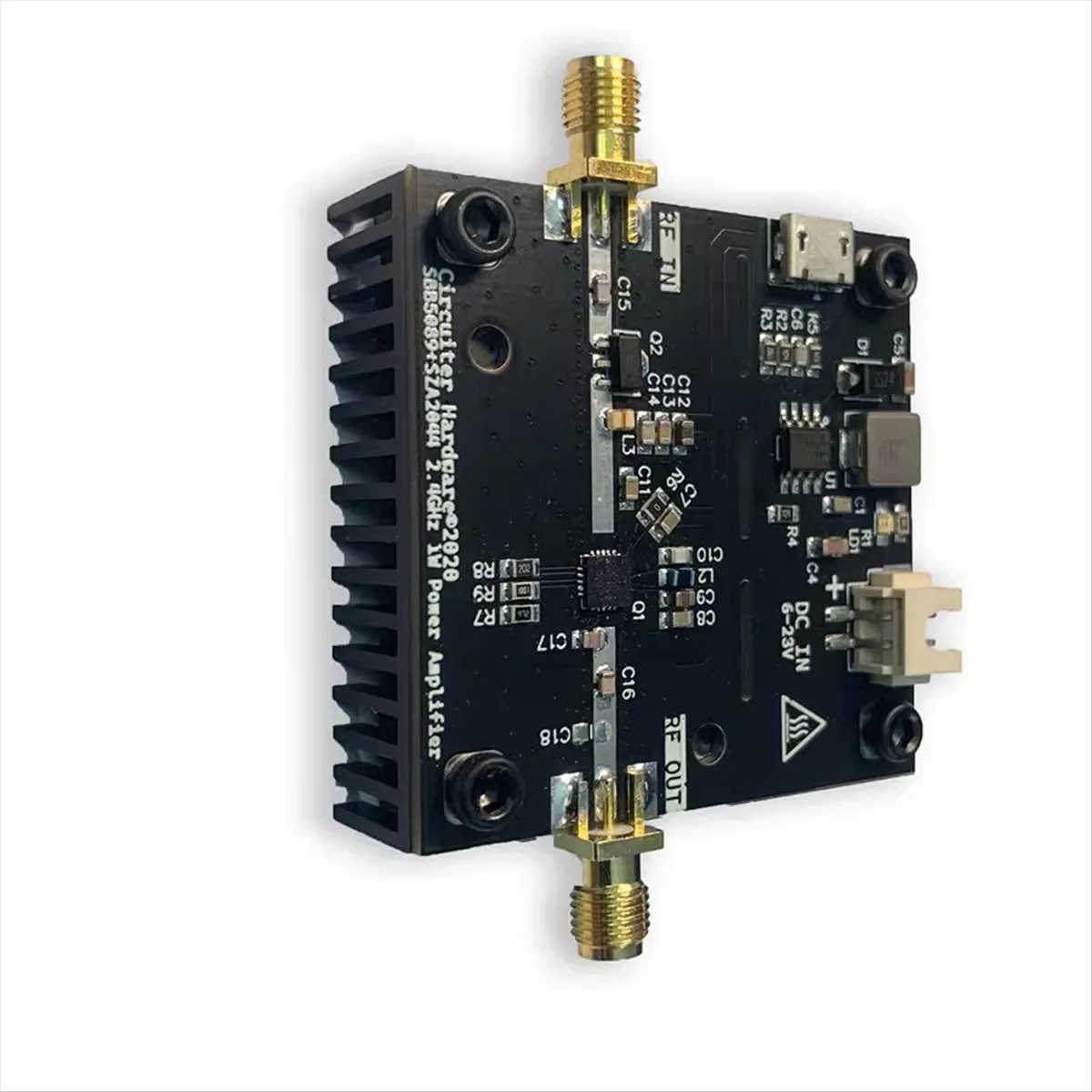 Punctual- SBB5089+SZA2044 1W 30dBm 700MHz-2.5GHz RF Power Amplifier Module 6-23V Power Supply
Punctual- SBB5089+SZA2044 1W 30dBm 700MHz-2.5GHz RF Power Amplifier Module 6-23V Power Supply