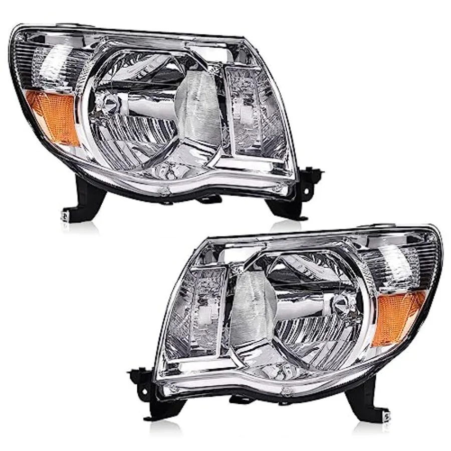 Headlights Assembly for 2005-2011 Tacoma Bumper Clear Lens Chrome Housing with Amber Reflector Automotive Front Lights
Headlights Assembly for 2005-2011 Tacoma Bumper Clear Lens Chrome Housing with Amber Reflector Automotive Front Lights