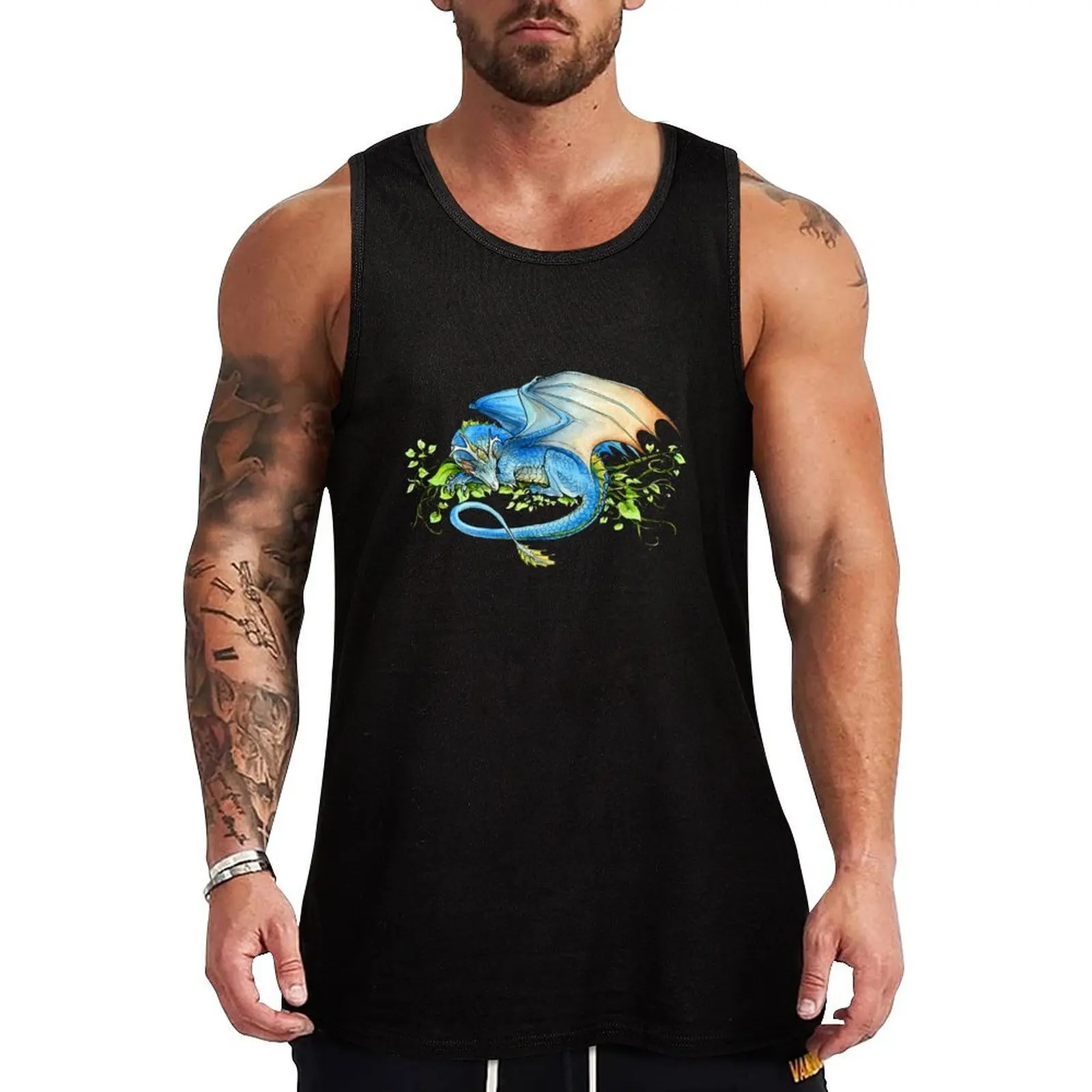 Slumbering Sky - Dragon Tank Top Creative Graphic Tank Top Art Print Sleeveless Shirt
Slumbering Sky - Dragon Tank Top Creative Graphic Tank Top Art Print Sleeveless Shirt