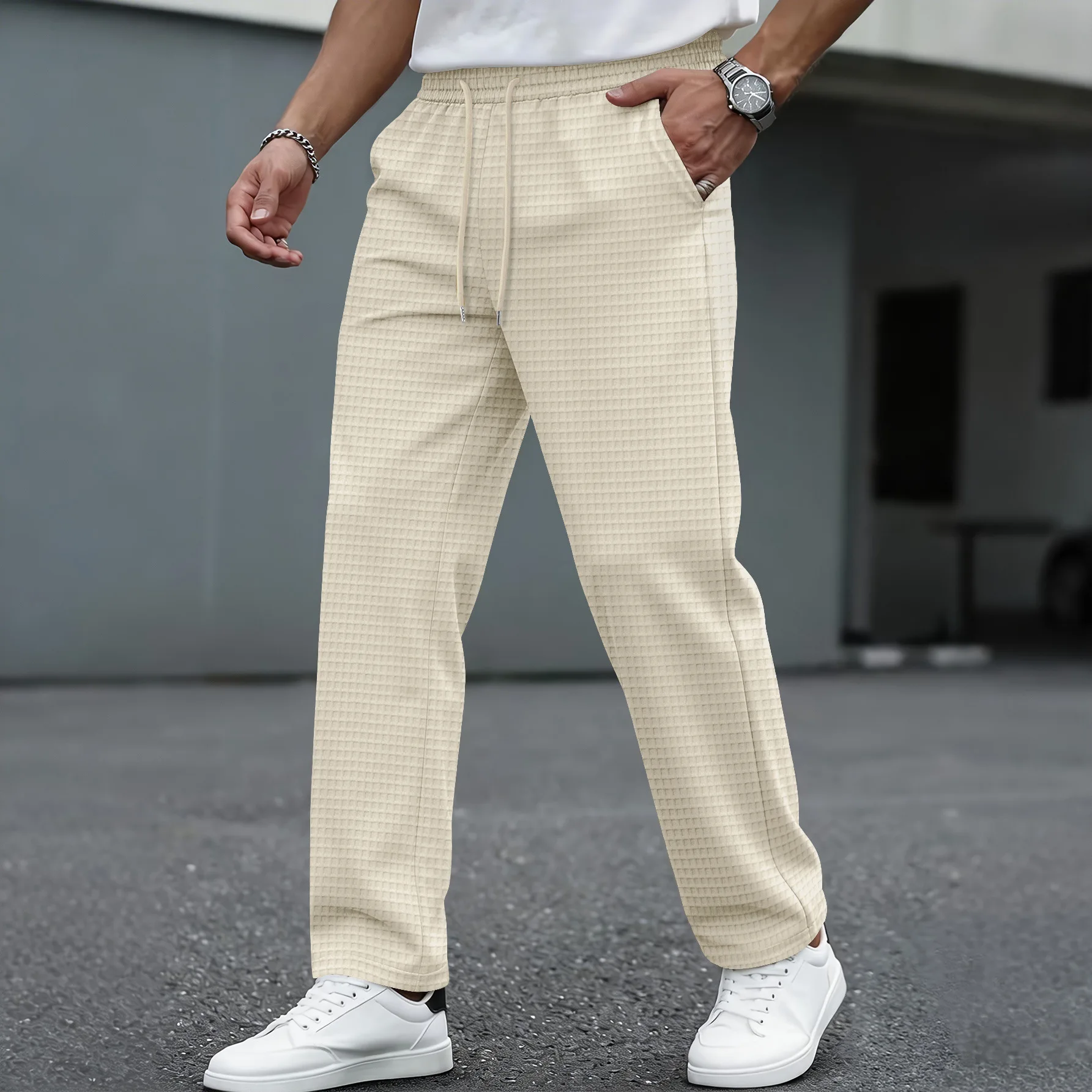 2026 Spring New Men's Large Square Casual Sports Solid Color Waist Trousers
2026 Spring New Men's Large Square Casual Sports Solid Color Waist Trousers