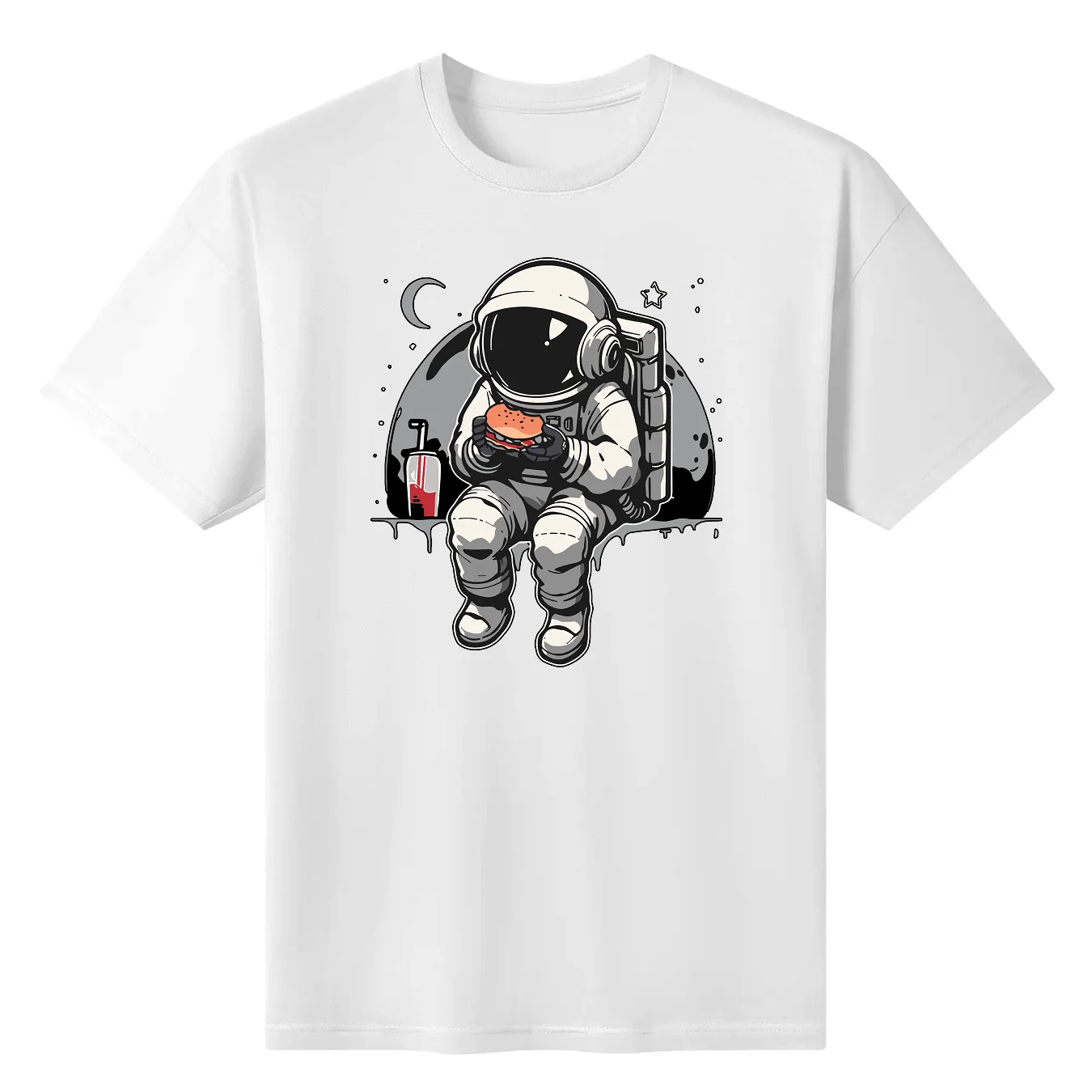 Cartoon Astronaut Pattern T-shirt Men's Casual Street Style Stretch Round Neck Tee Shirt For Summer
Cartoon Astronaut Pattern T-shirt Men's Casual Street Style Stretch Round Neck Tee Shirt For Summer
