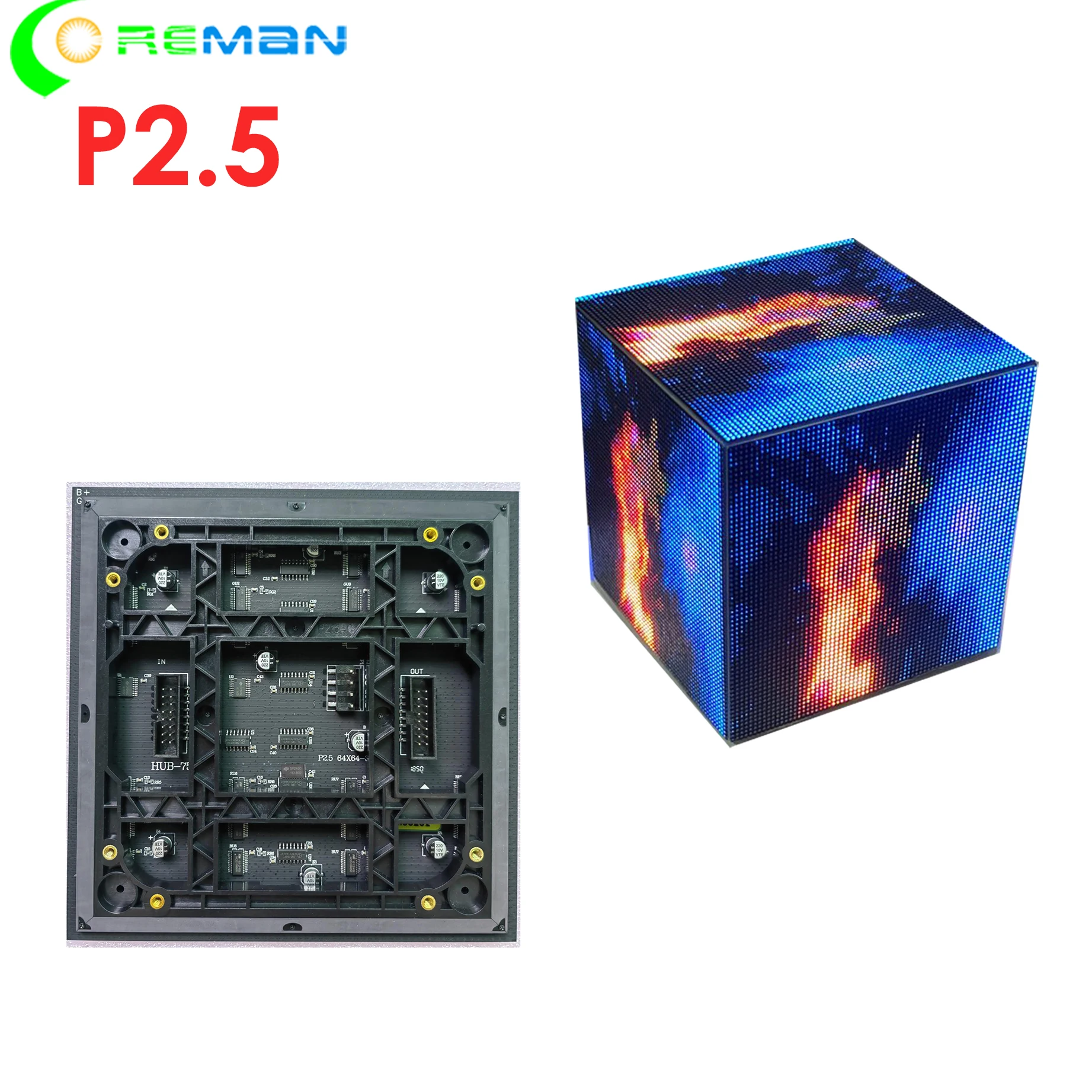 No shipping 45 degree bevel edge LED module P2.5 64x64 pixels 160x160mm for corner led display cubic led screen
No shipping 45 degree bevel edge LED module P2.5 64x64 pixels 160x160mm for corner led display cubic led screen