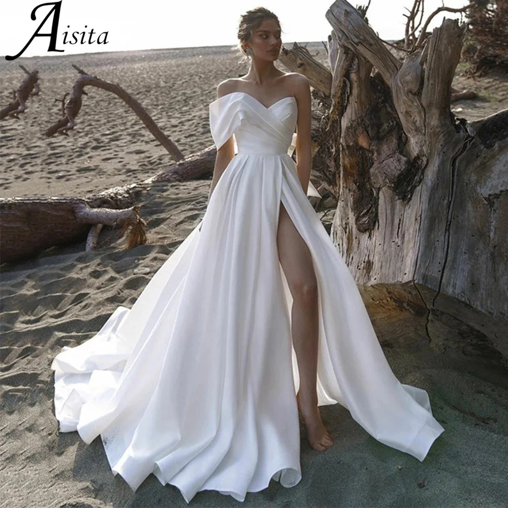 customized Sweetheart Wedding Dresses One Shoulder A Line Backless Bridal Gowns Side Split Refined Sweep Train Vestidos De Novia
customized Sweetheart Wedding Dresses One Shoulder A Line Backless Bridal Gowns Side Split Refined Sweep Train Vestidos De Novia