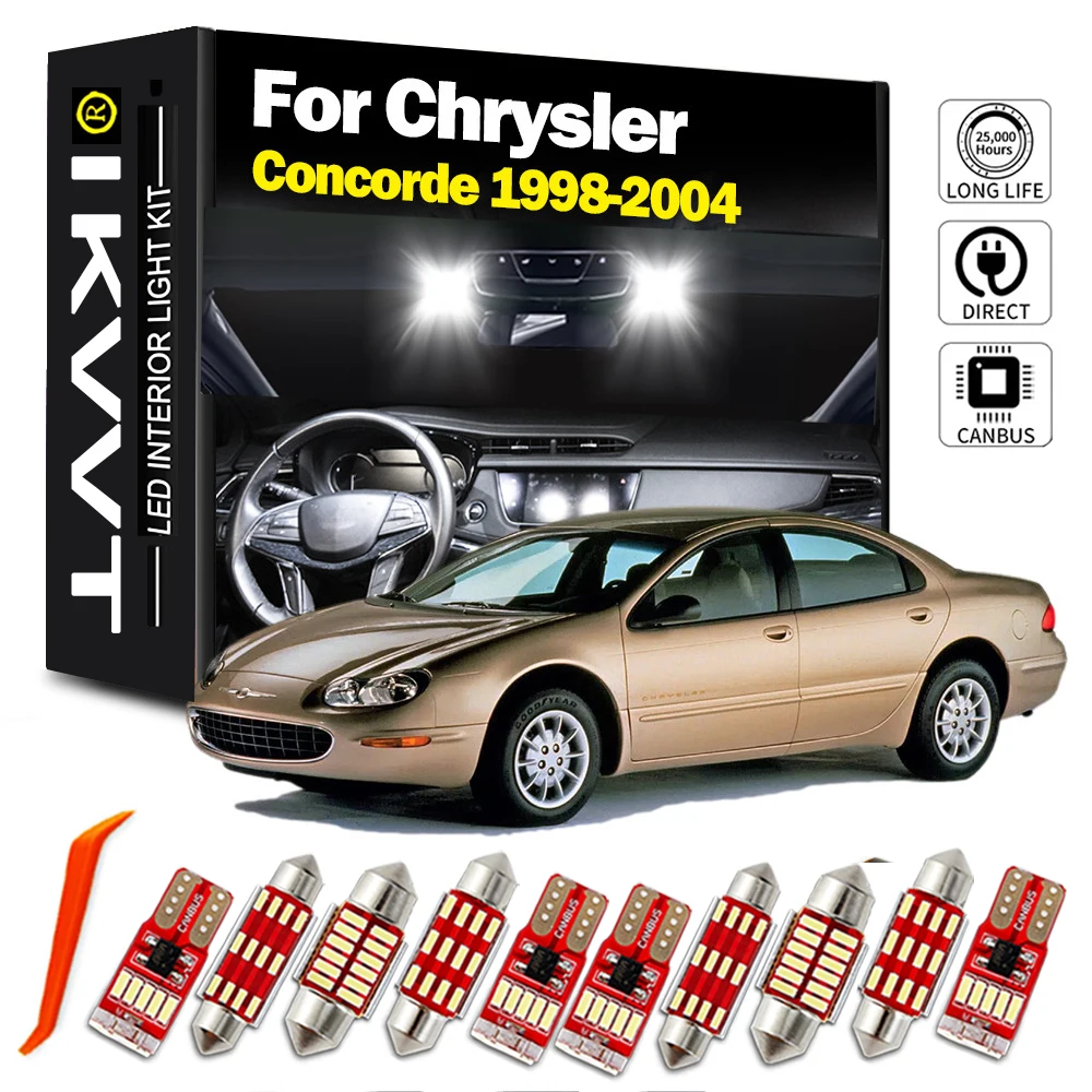 IKVVT 17Pcs Canbus For Chrysler Concorde 1998 1999 2000 2001 2002 2003 2004 LED Interior Map Dome Trunk Light Kit Car Accessorie
IKVVT 17Pcs Canbus For Chrysler Concorde 1998 1999 2000 2001 2002 2003 2004 LED Interior Map Dome Trunk Light Kit Car Accessorie