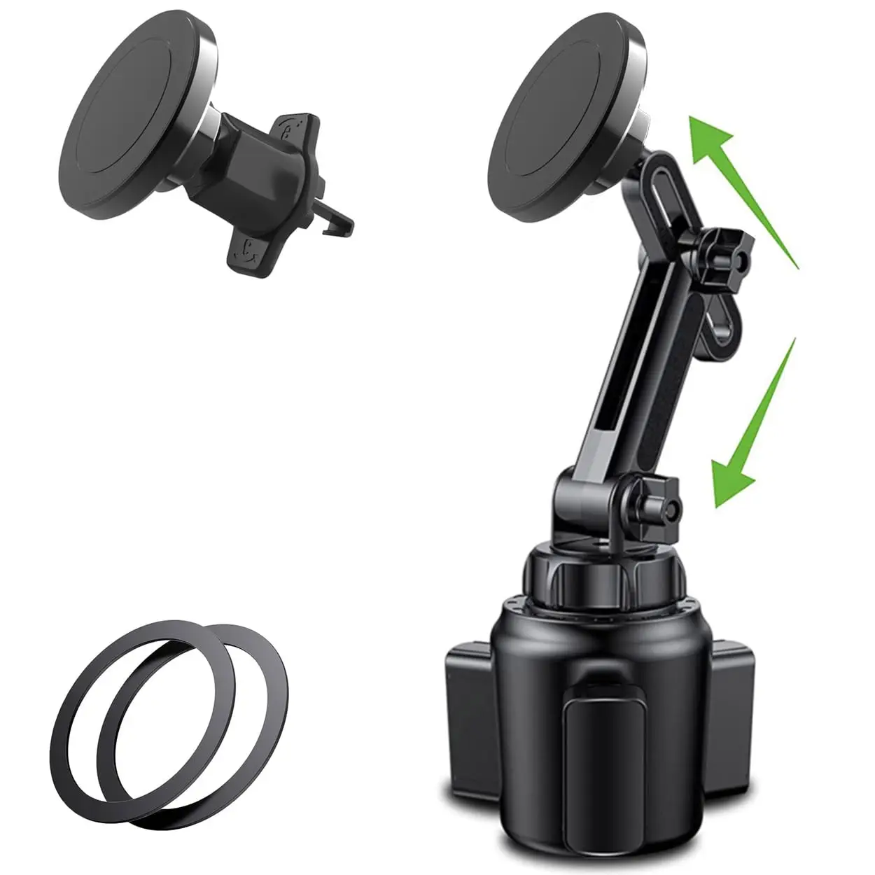 2-Pack Magnetic Car Phone Holder For Cup Slot And Air Vent, Compatible With iPhone 15/14/13 Series And MagSafe Cases
2-Pack Magnetic Car Phone Holder For Cup Slot And Air Vent, Compatible With iPhone 15/14/13 Series And MagSafe Cases