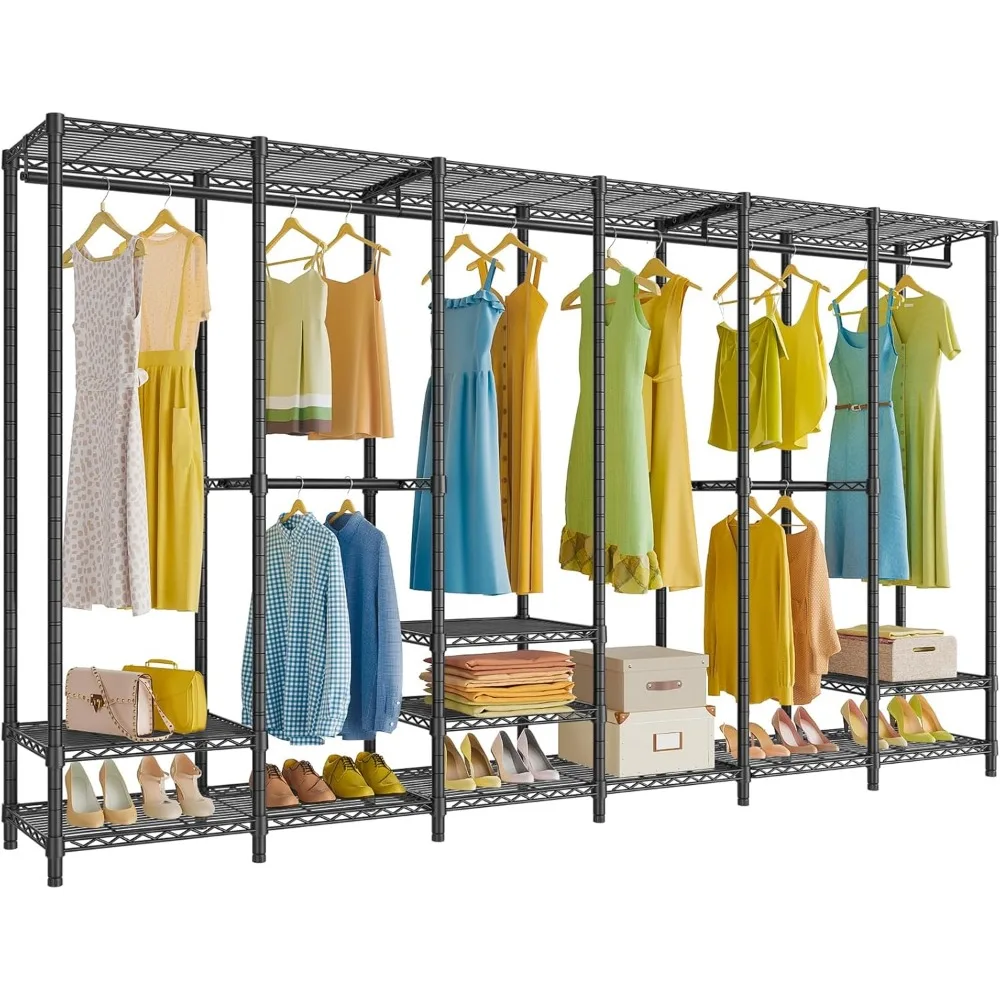 Extra Large Portable Closet Rack Heavy Duty Freestanding Wardrobe Metal Bedroom Storage Organizer Load 1620lbs Black
Extra Large Portable Closet Rack Heavy Duty Freestanding Wardrobe Metal Bedroom Storage Organizer Load 1620lbs Black