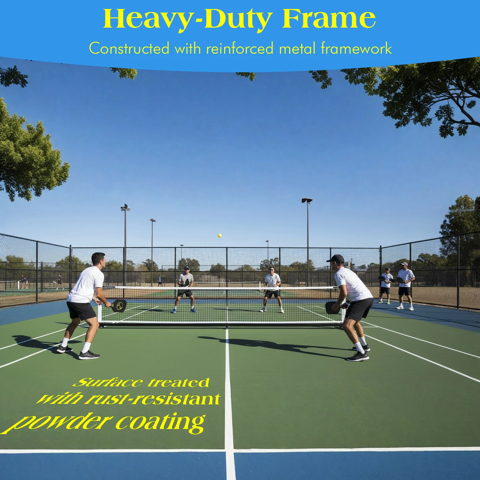 Heavy Duty Pickleball Net Lightweight Aluminum Tube Pickleball Net Portable Folding Pickleball Net for Tennis Driveway Backyard
Heavy Duty Pickleball Net Lightweight Aluminum Tube Pickleball Net Portable Folding Pickleball Net for Tennis Driveway Backyard