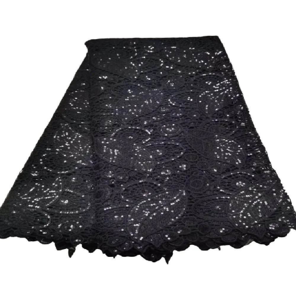 African Sequins Lace Fabric 2023 High Quality Embroidery Handmade Sequence black Lace Fabric For Bridal Material
African Sequins Lace Fabric 2023 High Quality Embroidery Handmade Sequence black Lace Fabric For Bridal Material