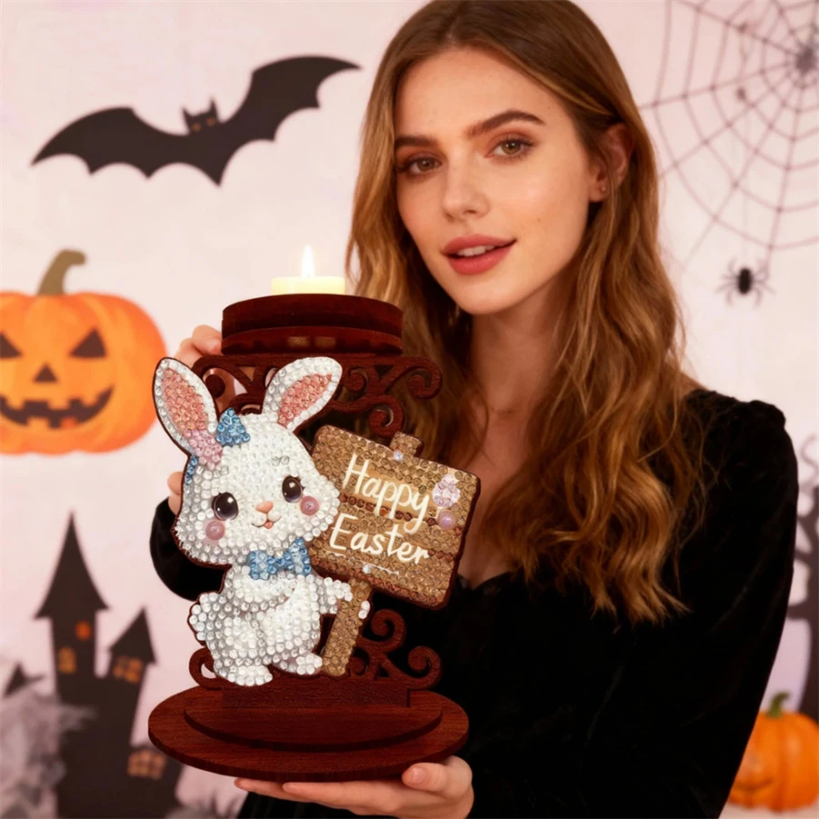 Easter Tabletop Candlestick Holder Ornaments Aromatherapy Candle Holder 5D DIY Diamond Art Mini Candle Holder for Home Decor
Easter Tabletop Candlestick Holder Ornaments Aromatherapy Candle Holder 5D DIY Diamond Art Mini Candle Holder for Home Decor