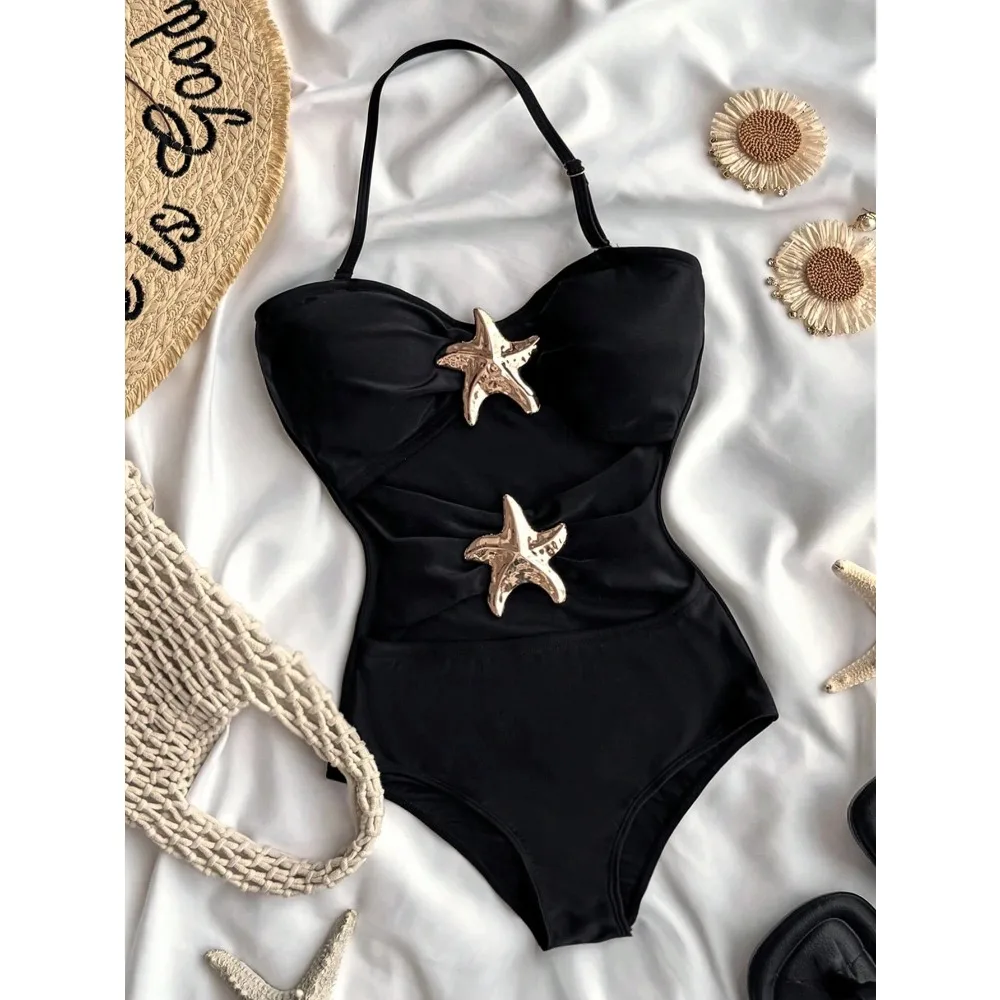 Black Girls One Piece Swimsuit 7-16 Years Kids Teenagers Starfish Bodysuit Children's Swimwear Bathing Suits Beach Wear Summer
Black Girls One Piece Swimsuit 7-16 Years Kids Teenagers Starfish Bodysuit Children's Swimwear Bathing Suits Beach Wear Summer