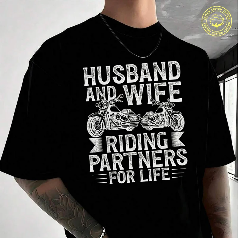 Couple Riding Together For Life Motorcycle Moto Cotton T-Shirt New Men's Casual O-neck Short Sleeve Tees
Couple Riding Together For Life Motorcycle Moto Cotton T-Shirt New Men's Casual O-neck Short Sleeve Tees