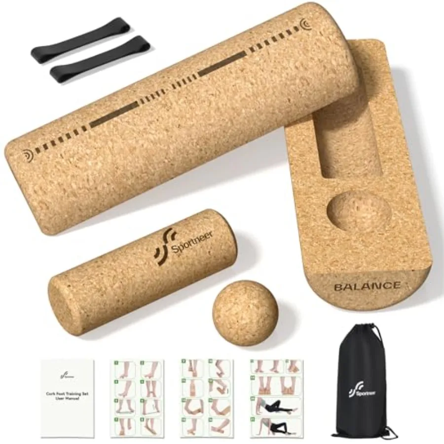 Cork Balance Board with Storage Bag Cork Foot Massage Balance Trainer Set for Foot Pain Relief Physical Therapy Foot Strengthen
Cork Balance Board with Storage Bag Cork Foot Massage Balance Trainer Set for Foot Pain Relief Physical Therapy Foot Strengthen
