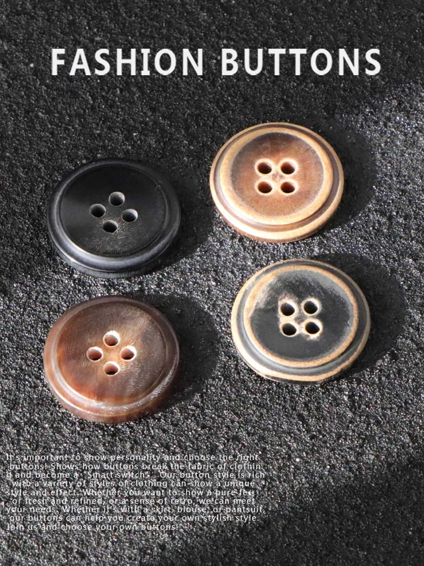 Элитная модная круглая пуговица для свитера/пальто, роскошная пуговица из бычьего рога, винтажная пуговица для рубашки, качественная швейная фурнитура.
Элитная модная круглая пуговица для свитера/пальто, роскошная пуговица из бычьего рога, винтажная пуговица для рубашки, качественная швейная фурнитура.