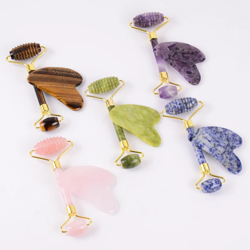 2pcs Jade Roller Face Care Gua Sha Massage Tool Acupuncture Massager Sawtooth Natural Quartz Gouache Scraper Health Neck Relax
2pcs Jade Roller Face Care Gua Sha Massage Tool Acupuncture Massager Sawtooth Natural Quartz Gouache Scraper Health Neck Relax
