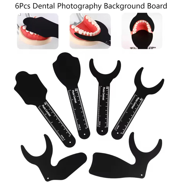 6Pcs Dental Orthodontic Black Background Photo Image Contrast Board Metal Oral Cheek Plate With Scale Mark Autoclavable Tools
6Pcs Dental Orthodontic Black Background Photo Image Contrast Board Metal Oral Cheek Plate With Scale Mark Autoclavable Tools