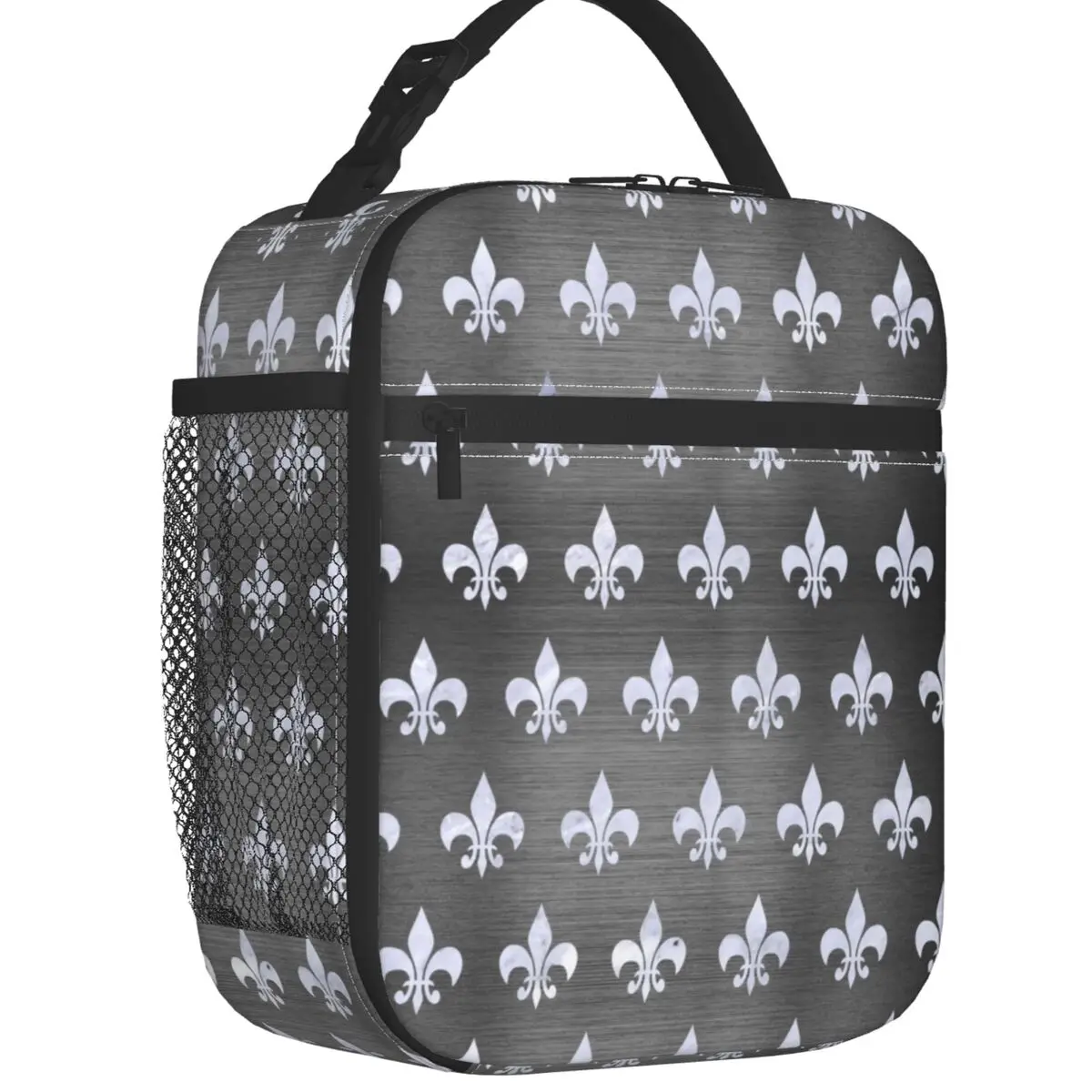 Royal White Marble Fleur De Lis Lily Flower Insulated Lunch Tote Bag for Women Thermal Cooler Bento Box Kids School Children
Royal White Marble Fleur De Lis Lily Flower Insulated Lunch Tote Bag for Women Thermal Cooler Bento Box Kids School Children