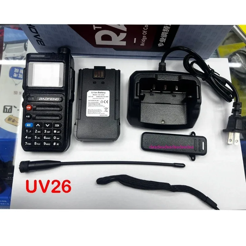 Оригинальная рация с воздушным диапазоном UV-26 GPS, частота беспроводной копирования, NOAA, DTMF, Type C, двусторонняя радиостанция,
Оригинальная рация с воздушным диапазоном UV-26 GPS, частота беспроводной копирования, NOAA, DTMF, Type C, двусторонняя радиостанция,