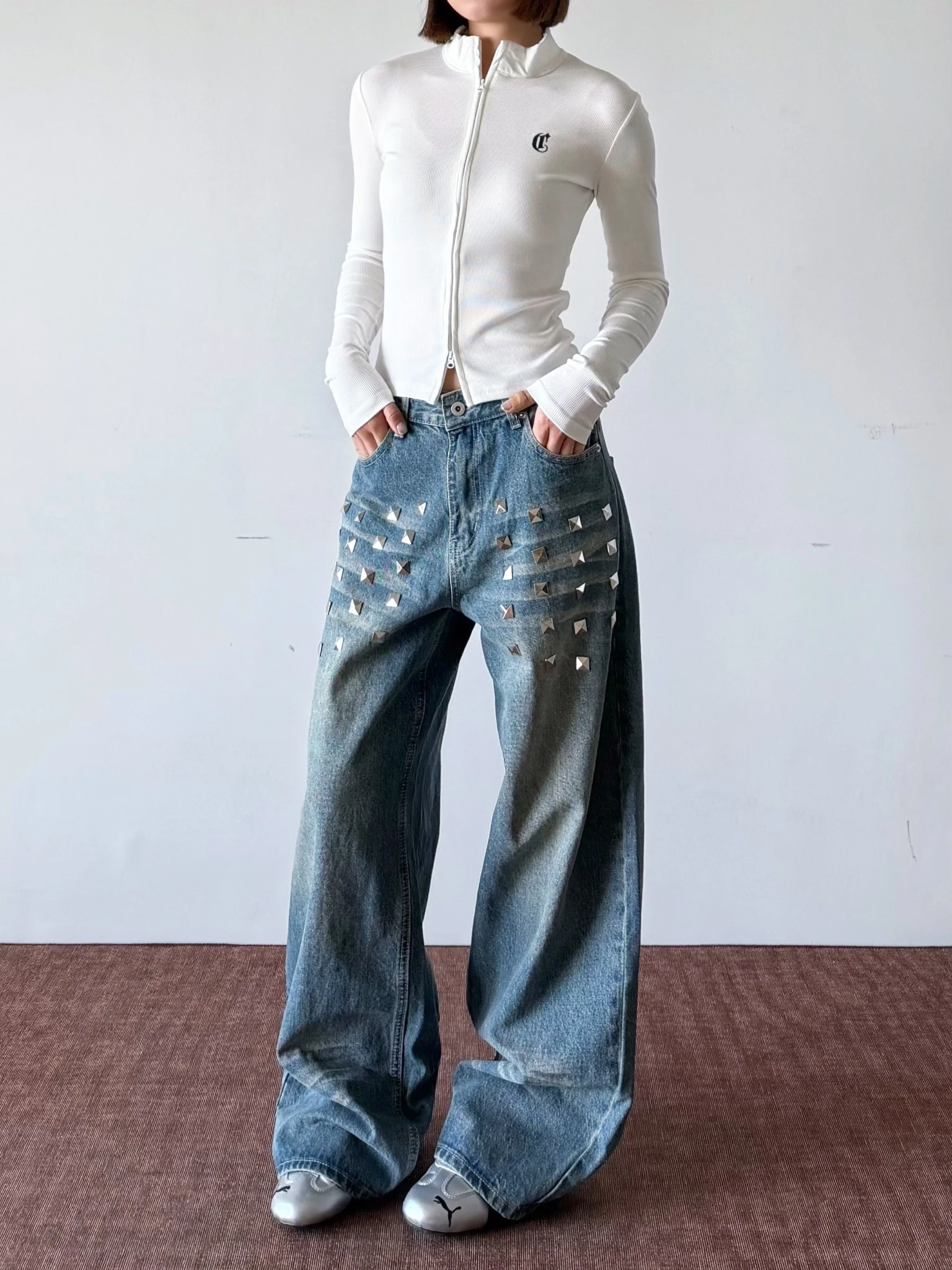 Waed Blue Vintage American Sle Jeans Wide Leg Straight Casual Versatile Men Women Cotton l Waist Bule
Waed Blue Vintage American Sle Jeans Wide Leg Straight Casual Versatile Men Women Cotton l Waist Bule
