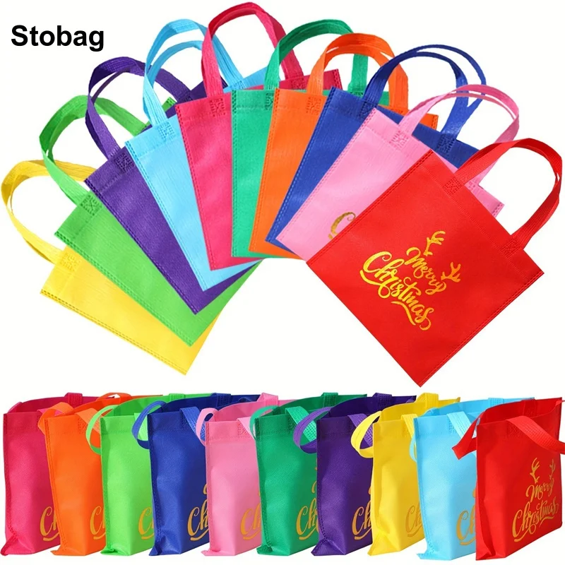 Stobag 100pcs Wholesale Merry Christmas Non-woven Tote Bags Gift Kids Small Handbag Fabric Storage Reusable Pouches Party Favors
Stobag 100pcs Wholesale Merry Christmas Non-woven Tote Bags Gift Kids Small Handbag Fabric Storage Reusable Pouches Party Favors