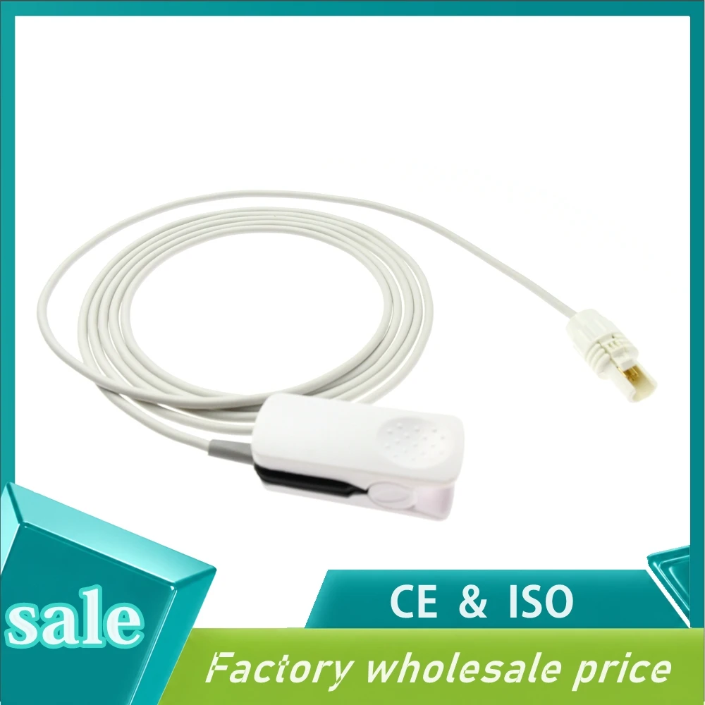 Adult Finger Clip Ear Clip Silicone Long Cable Reusable Oxygen Spo2 Sensor Blood Oxygen Probe Sensor for M&b New Patient Monitor
Adult Finger Clip Ear Clip Silicone Long Cable Reusable Oxygen Spo2 Sensor Blood Oxygen Probe Sensor for M&b New Patient Monitor