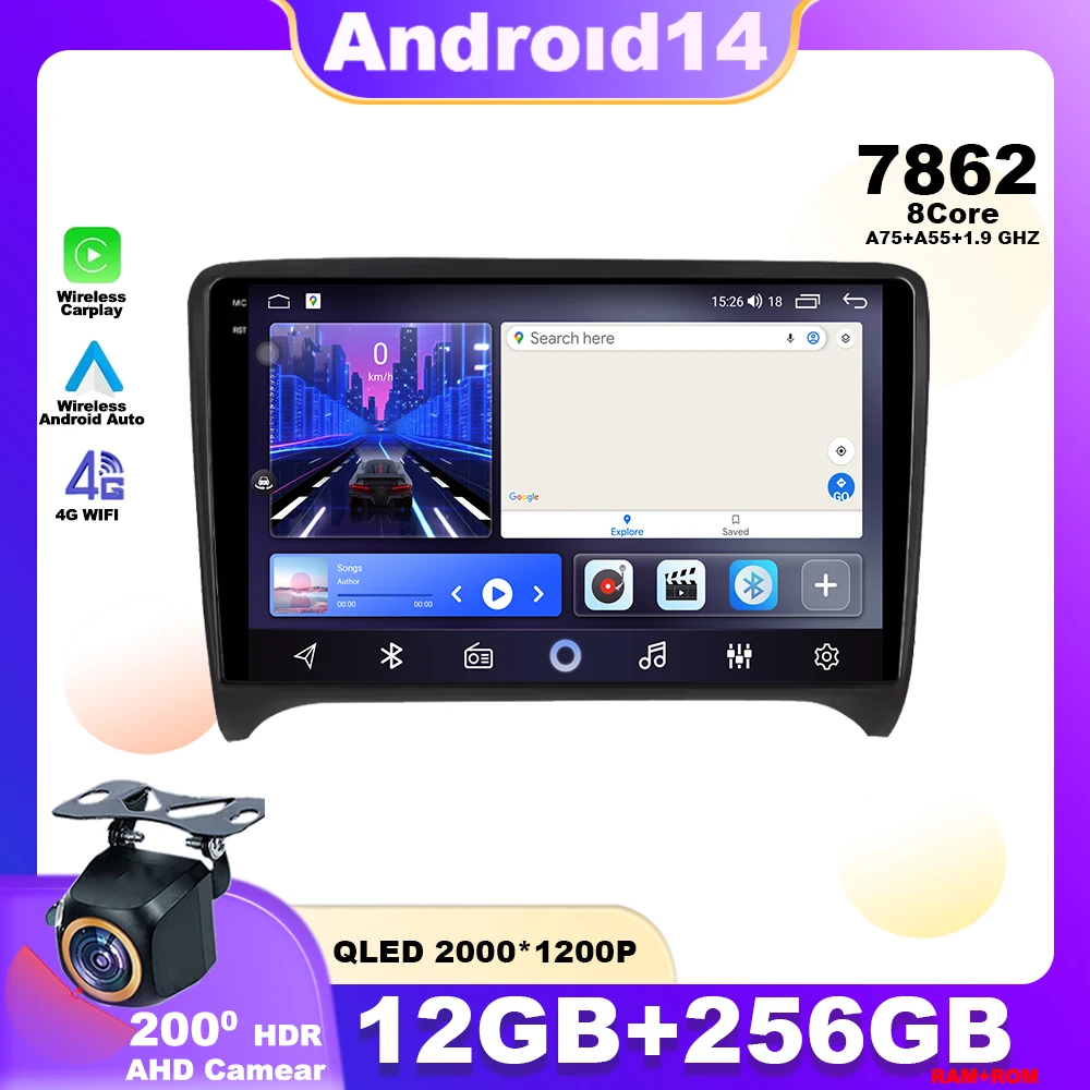 Автомагнитола на Android 14 для Audi TT MK2 8J 2006-2014, мультимедийный видеоплеер, стерео-навигация, GPS, 4G, Wi-Fi, головное устройство без 2din DVD
Автомагнитола на Android 14 для Audi TT MK2 8J 2006-2014, мультимедийный видеоплеер, стерео-навигация, GPS, 4G, Wi-Fi, головное устройство без 2din DVD