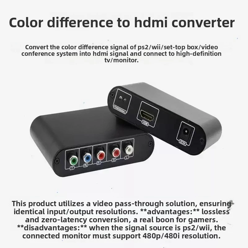 For YPbPr Component to HDMI Converter 1080P RGB YCbCr to HDMI Adapter Audio Video Synchronous for XBOX TV Projector
For YPbPr Component to HDMI Converter 1080P RGB YCbCr to HDMI Adapter Audio Video Synchronous for XBOX TV Projector
