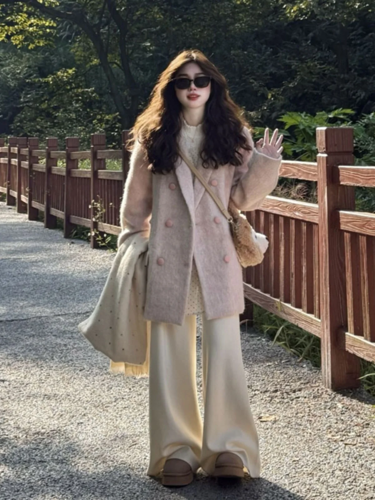Elegant Pink Suit Jacket Small Size Woolen Outerwear Early Spring New Style Commute Korean Loose Fit Long Sleeve Anti-Stain
Elegant Pink Suit Jacket Small Size Woolen Outerwear Early Spring New Style Commute Korean Loose Fit Long Sleeve Anti-Stain