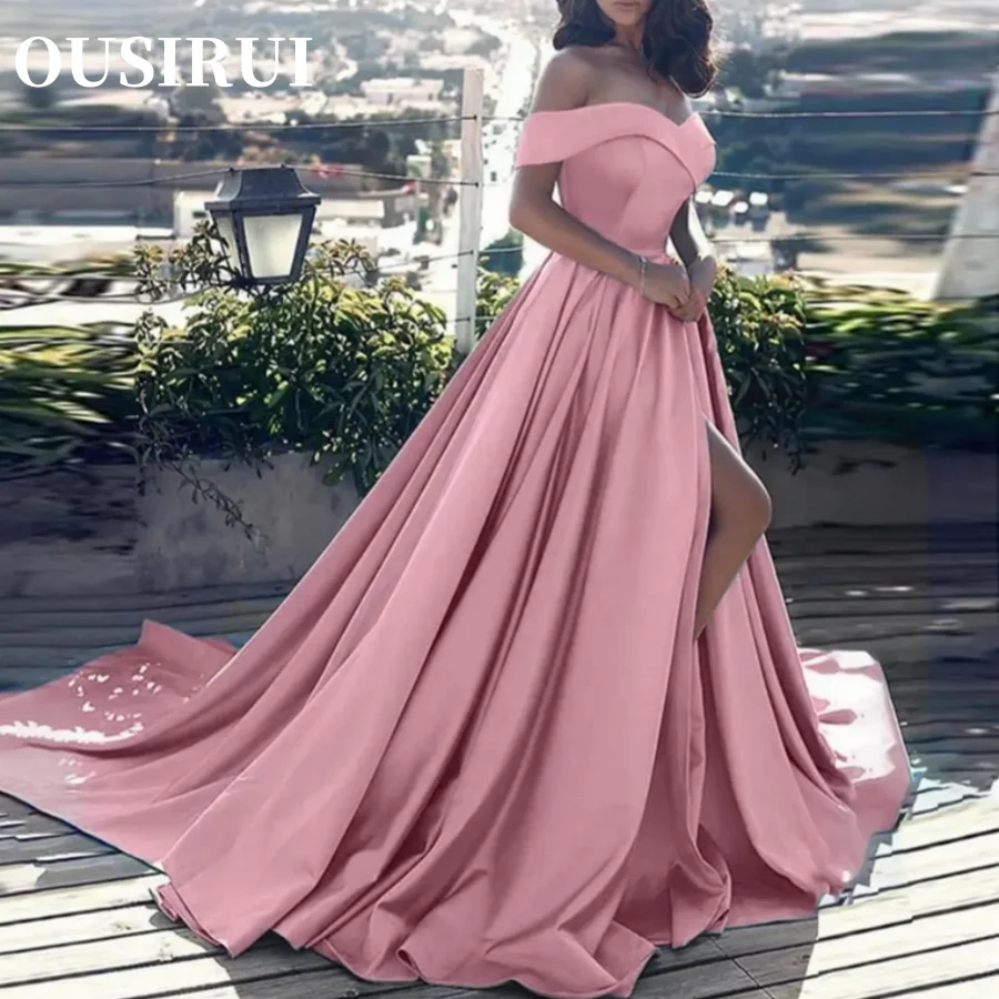 Prom Long Dress Sexy Split-end Temperament Elegant Party Evening Formal Dress Off Shoulder High Slit Floor Length vestidos
Prom Long Dress Sexy Split-end Temperament Elegant Party Evening Formal Dress Off Shoulder High Slit Floor Length vestidos