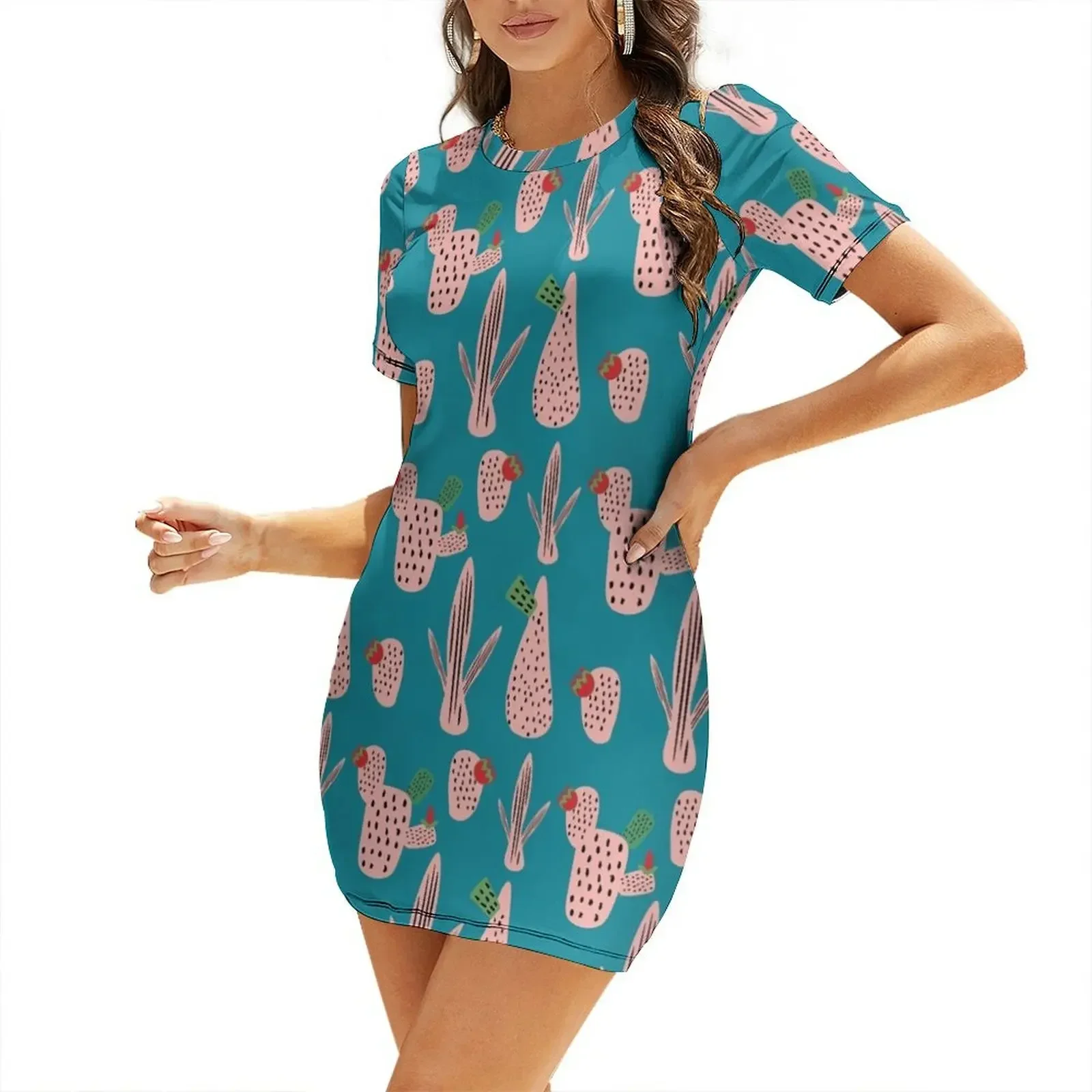 Mid Mod Cactus Teal Short-Sleeved Dress dresses for women Bridesmaid dress woman Dress women Female clothing
Mid Mod Cactus Teal Short-Sleeved Dress dresses for women Bridesmaid dress woman Dress women Female clothing
