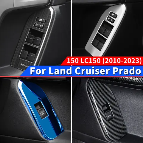 For 2010-2023 Toyota Land Cruiser Prado 150 Glass Button Cover Interior Fj150 Lc150 Modification Accessories 2021 2020 2019 2018