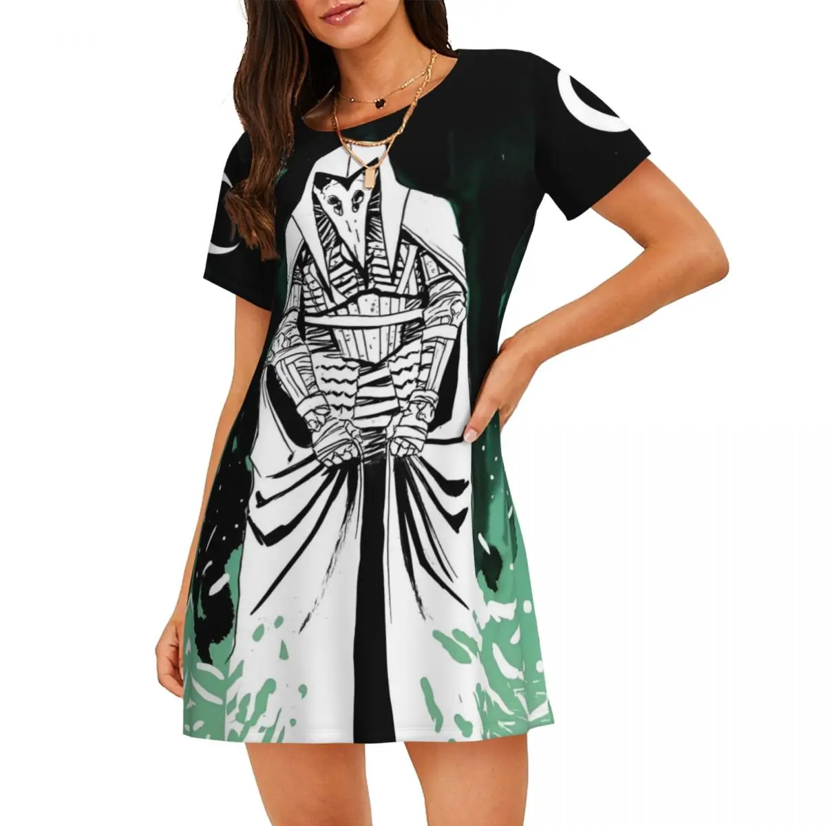 Custom Moon Knight Women's Short-Sleeved Nightdress Super Powers Short Sleeve Nightgowns For Walking Vacations Nightdress
Custom Moon Knight Women's Short-Sleeved Nightdress Super Powers Short Sleeve Nightgowns For Walking Vacations Nightdress