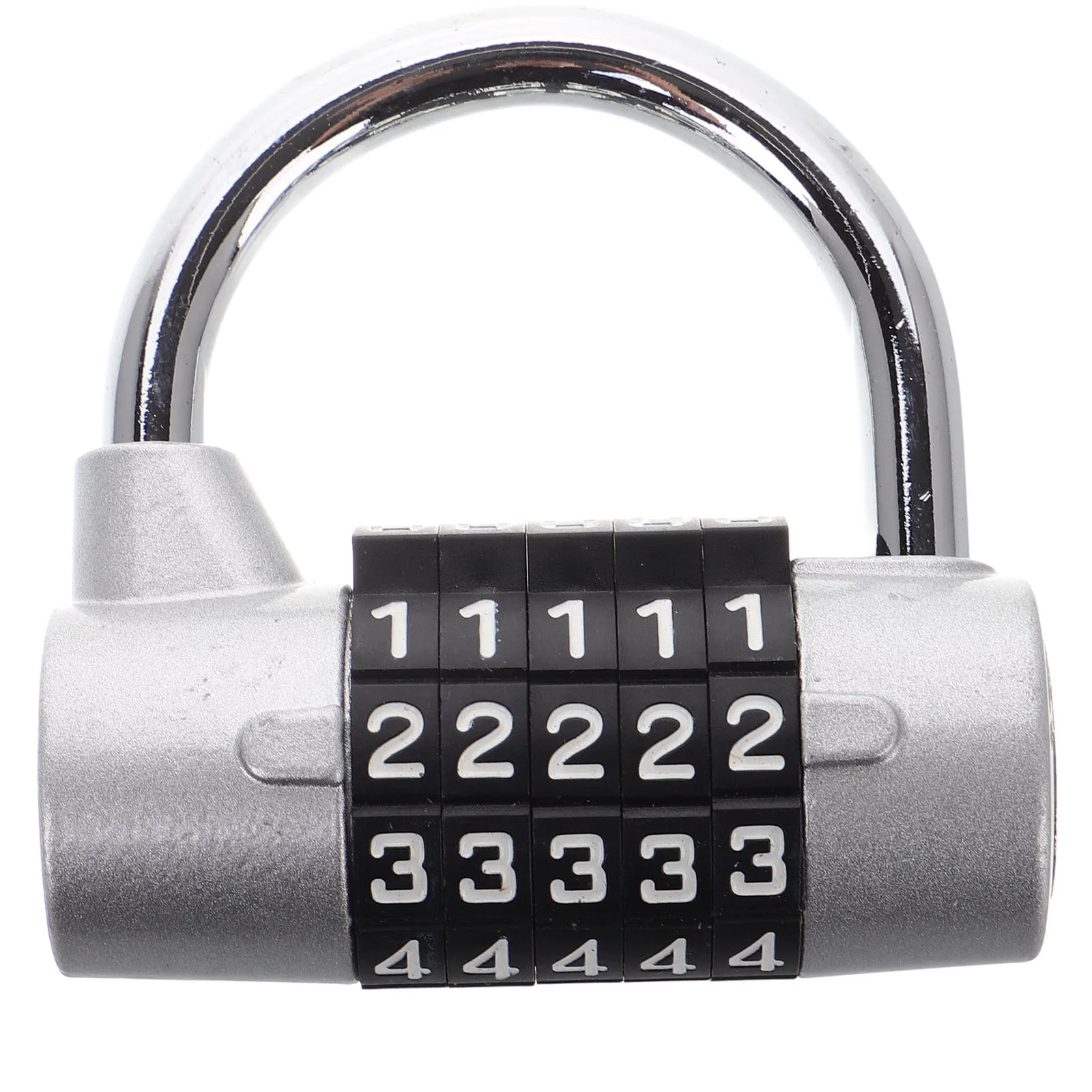 Big Combination Security Padlock 5- Keyless Sturdy Password Lock for Luggage Door Locker Cabinet (Silver)
Big Combination Security Padlock 5- Keyless Sturdy Password Lock for Luggage Door Locker Cabinet (Silver)