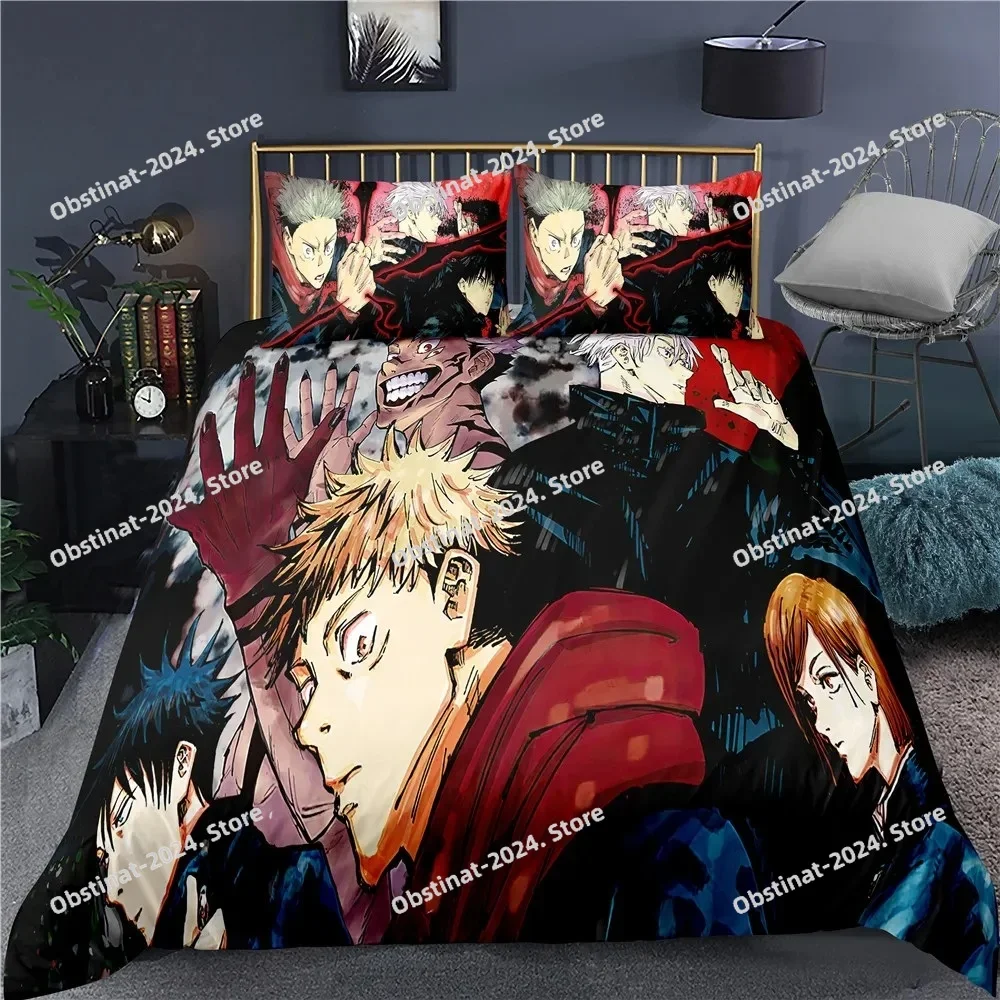 3 Pieces Jujutsu Kaisen Bedding Set Japan Anime Duvet Cover Home Custom Luxury Bed Quilt Cover Single Queen Bed Cover Set
3 Pieces Jujutsu Kaisen Bedding Set Japan Anime Duvet Cover Home Custom Luxury Bed Quilt Cover Single Queen Bed Cover Set