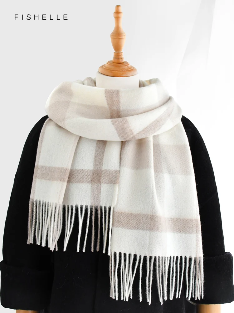 White plaid 100% wool scarf autumn winter for women's wraps soft warm men scarves shawl thin lady luxury gifts british style
White plaid 100% wool scarf autumn winter for women's wraps soft warm men scarves shawl thin lady luxury gifts british style