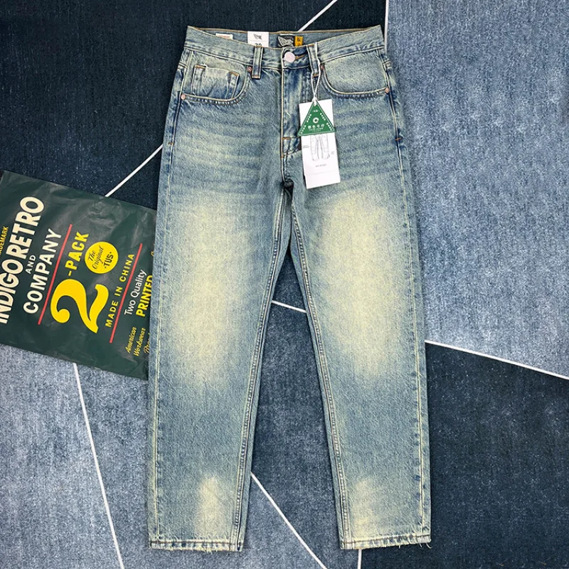 Spring Summer Thin 100% Cotton Retro Slim Fit Straight Denim Jeans for Men Japanese Vintage American Casual Light Blue Pants
Spring Summer Thin 100% Cotton Retro Slim Fit Straight Denim Jeans for Men Japanese Vintage American Casual Light Blue Pants