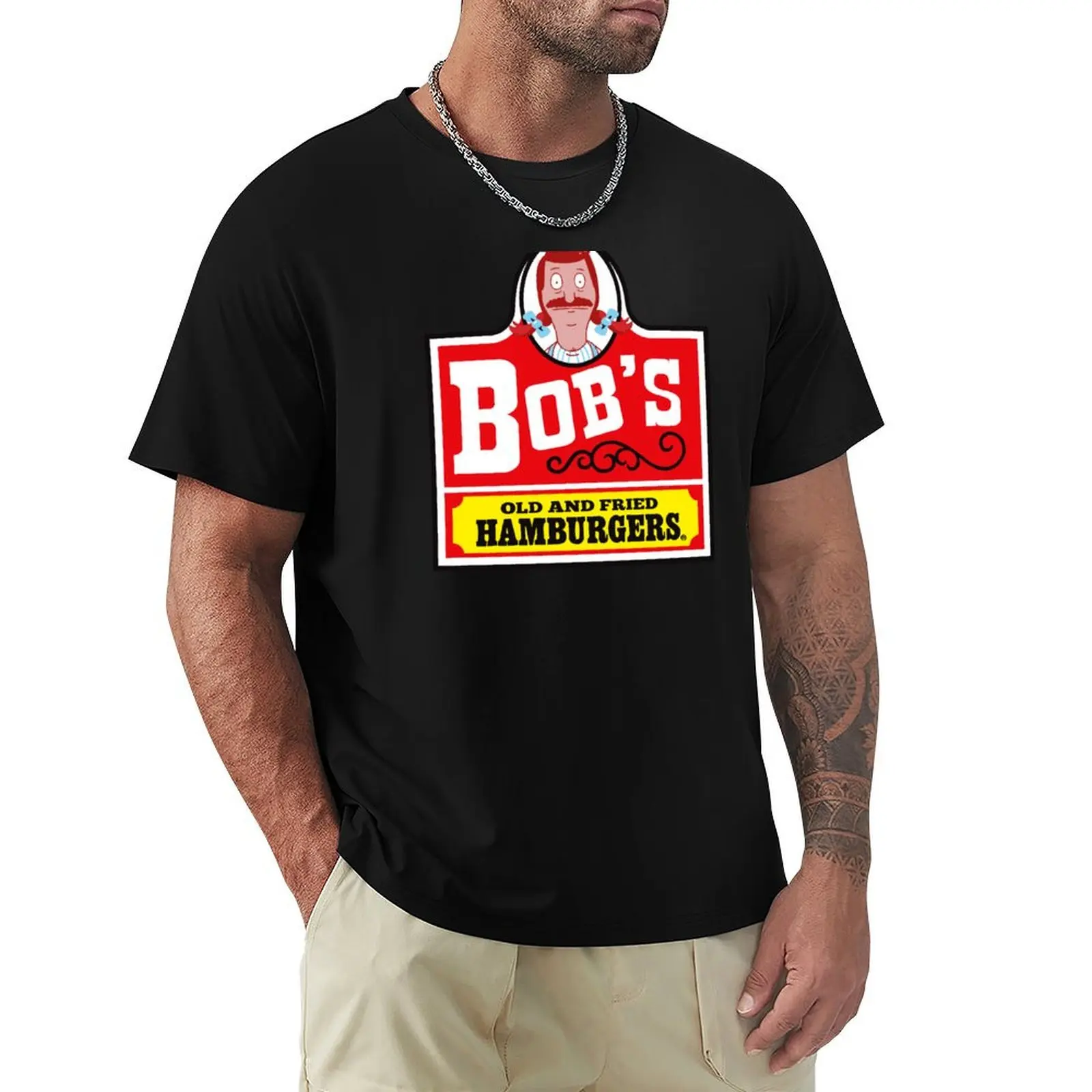 Bob's Old Fried Burgers T-Shirt blanks new edition luxury t-shirt Men's t shirts
Bob's Old Fried Burgers T-Shirt blanks new edition luxury t-shirt Men's t shirts