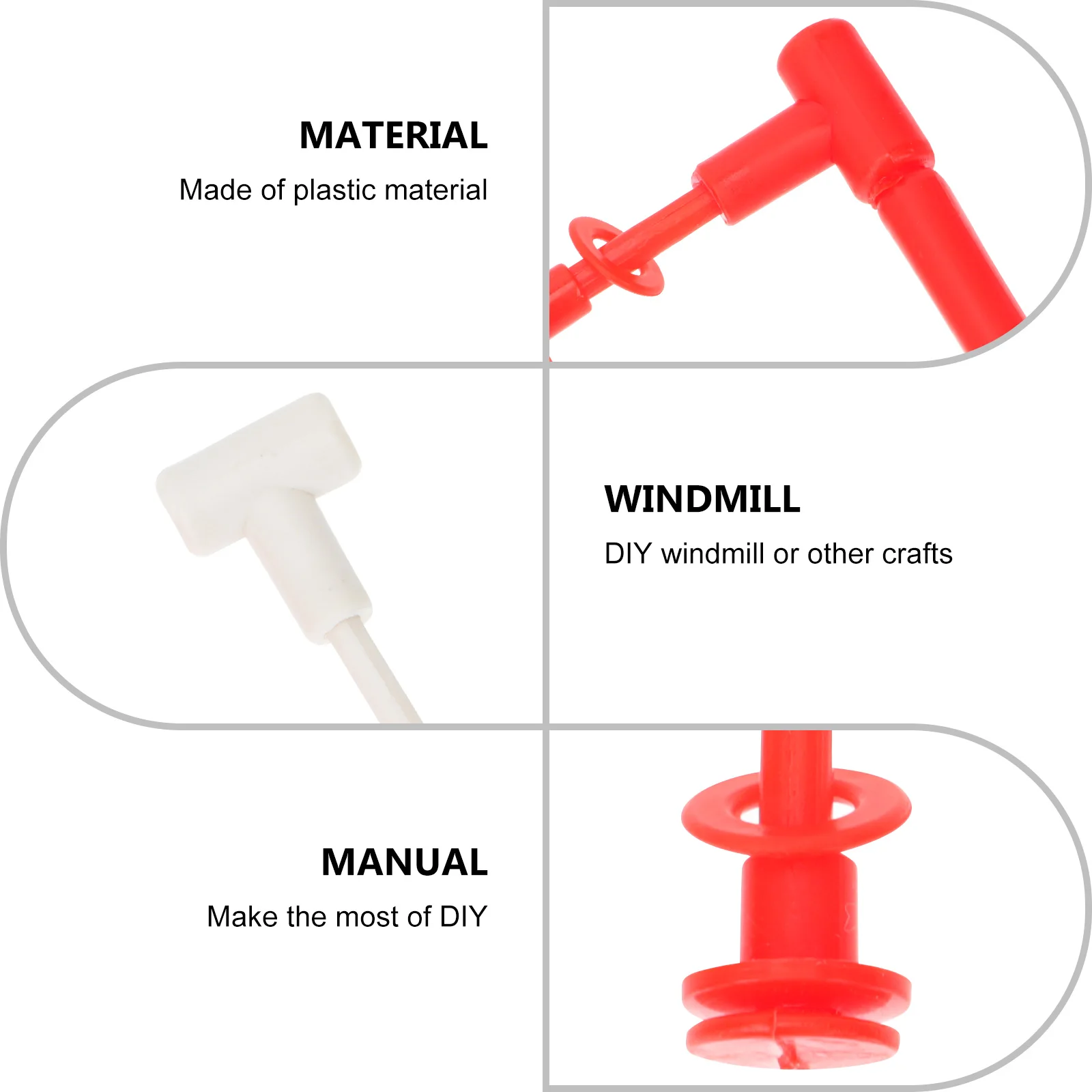 20 set Windmill Poles Solid Windmill Poles Plastic Rods White Red DIY Accessories Portable Storage Tools
20 set Windmill Poles Solid Windmill Poles Plastic Rods White Red DIY Accessories Portable Storage Tools
