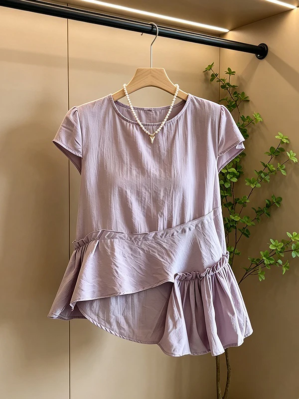 plus Size Women's Summer 2026 round Neck Shoulder Design Sense Asymmetrical Multi-layer Hem Chiffon Shirt Commute Style Korea...
plus Size Women's Summer 2026 round Neck Shoulder Design Sense Asymmetrical Multi-layer Hem Chiffon Shirt Commute Style Korea...