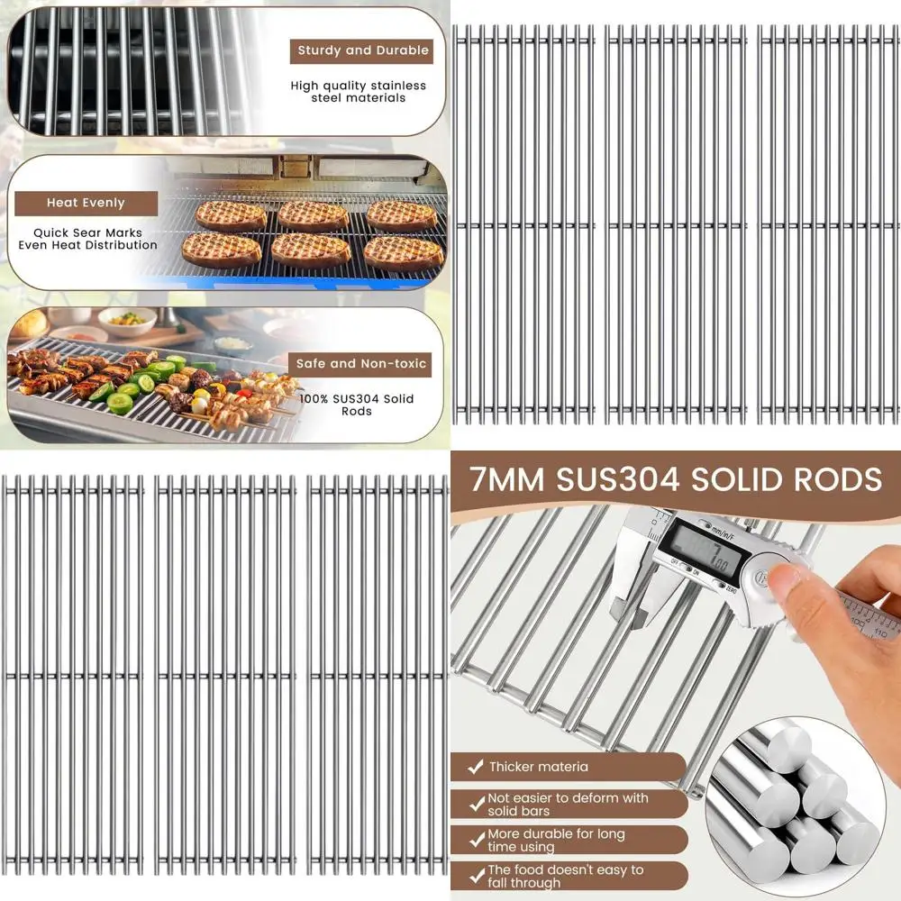 Набор из 3 решеток из нержавеющей стали для газовых грилей, совместимых с моделями DGE530BSP-D, DGE530GSP-D и DGE530SSP-D
Набор из 3 решеток из нержавеющей стали для газовых грилей, совместимых с моделями DGE530BSP-D, DGE530GSP-D и DGE530SSP-D