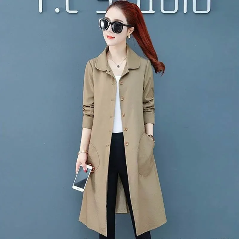 Women's Mid-Length Trench Coat - Single Breasted Loose Fit Lightweight Overcoat
Women's Mid-Length Trench Coat - Single Breasted Loose Fit Lightweight Overcoat