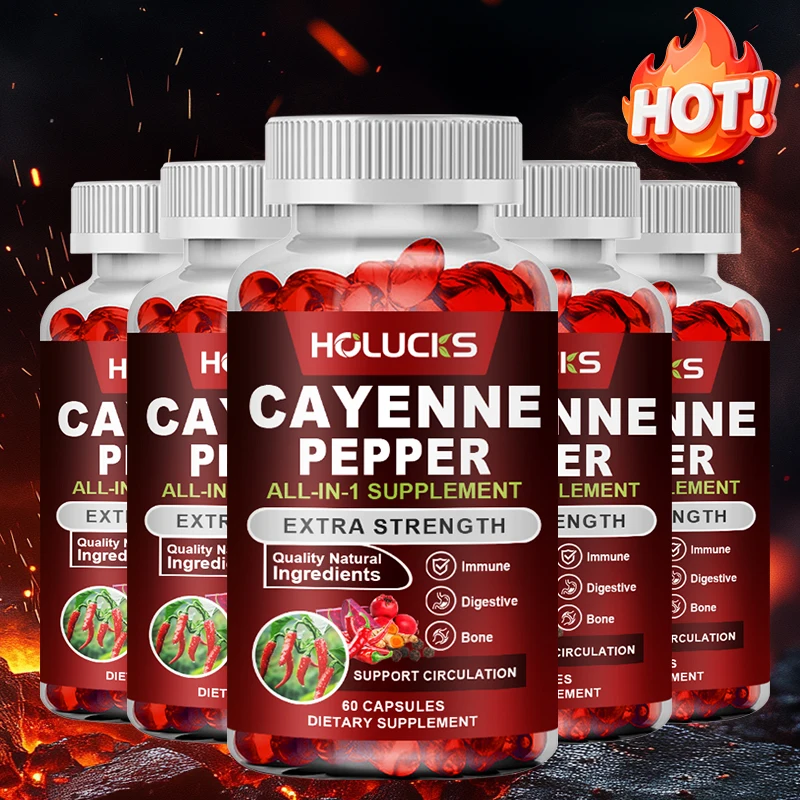 Cayenne Pepper Complex, with Turmeric & Ginseng, Supports Circulation, Digestive Health, Bone Strength & Overall Body Wellness
Cayenne Pepper Complex, with Turmeric & Ginseng, Supports Circulation, Digestive Health, Bone Strength & Overall Body Wellness