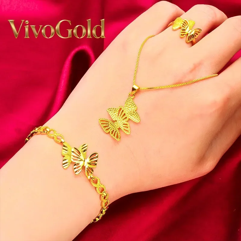 VivoGold 24K Gold Bowknot Jewelry Set | AU999 Pure Gold, matching bracelet, necklace, and ring, 3D bowknots for a sweet and roma
VivoGold 24K Gold Bowknot Jewelry Set | AU999 Pure Gold, matching bracelet, necklace, and ring, 3D bowknots for a sweet and roma