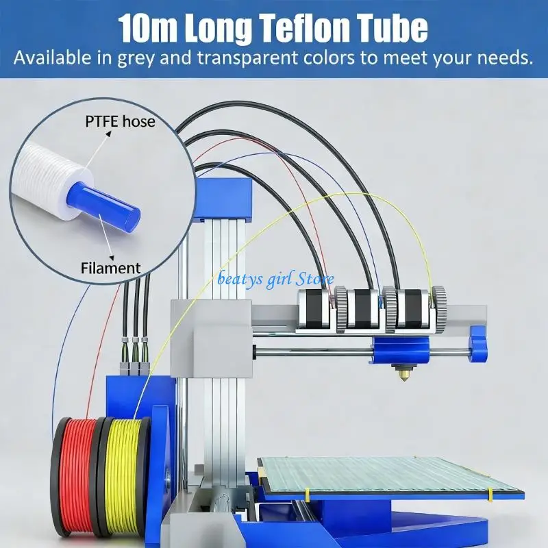 C7AB Corrosion Resistant PTFE Tube 10 Meter for 3D Printers Cutter Included 4mmx2.5mm
C7AB Corrosion Resistant PTFE Tube 10 Meter for 3D Printers Cutter Included 4mmx2.5mm