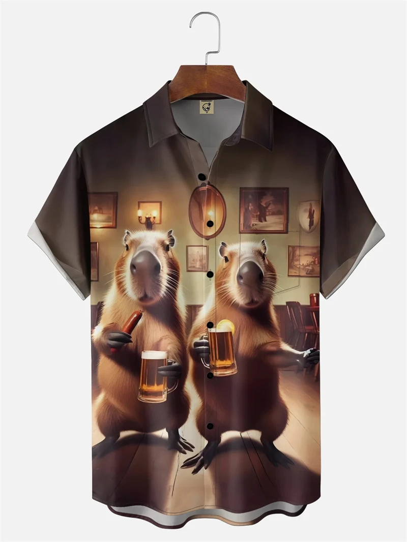 Funny Capybara Graphic Hawaiian Shirt For Men 3D Print Short Sleeve Button Beach Shirts New In Men's Aloha Shirt Streetwear Tops
Funny Capybara Graphic Hawaiian Shirt For Men 3D Print Short Sleeve Button Beach Shirts New In Men's Aloha Shirt Streetwear Tops