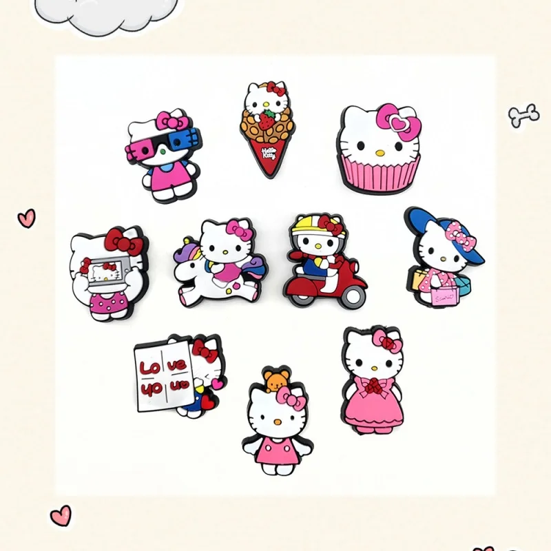 HelloKitty Shoe Decorations Accessories Charms For Clogs Bogg Bag Bubble Slides Sandals, Gift Idea for Birthday Cartoon Shoe Acc
HelloKitty Shoe Decorations Accessories Charms For Clogs Bogg Bag Bubble Slides Sandals, Gift Idea for Birthday Cartoon Shoe Acc