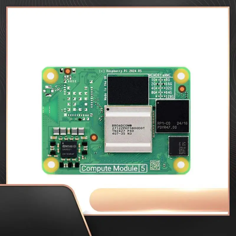Для вычислительного модуля Raspberry Pi 5 CM5, четырехъядерный процессор Cortex-A76 @ 2 ГГц, BCM2712, 5-ядерная плата CM5002016-EMMC 16 ГБ-N34R
Для вычислительного модуля Raspberry Pi 5 CM5, четырехъядерный процессор Cortex-A76 @ 2 ГГц, BCM2712, 5-ядерная плата CM5002016-EMMC 16 ГБ-N34R