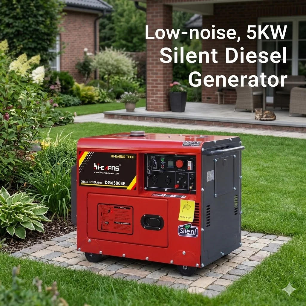 5KW 6.3KVA Single Phase Silent Diesel Generator With Remote Control For Home