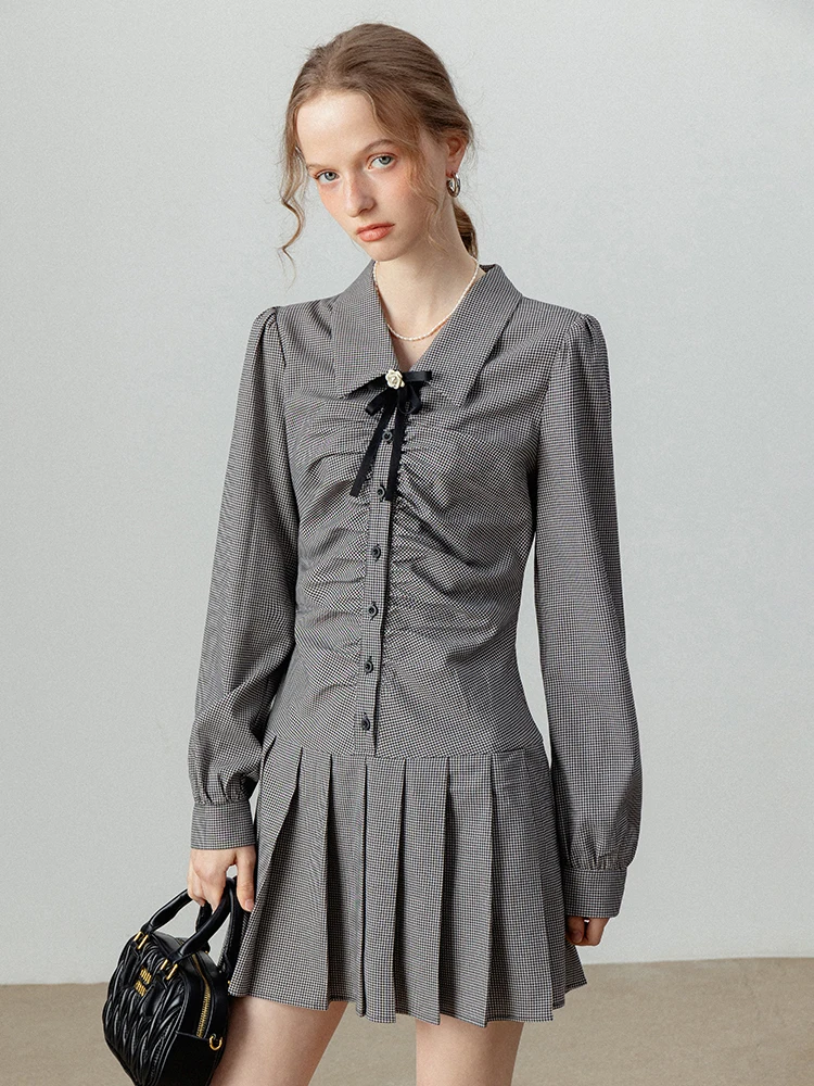 Elegance Classic Plaid ort Dr Slimming Waist Long Sve Pleated Skirt Sle Autumn New Faion Polyester Fiber Dr
Elegance Classic Plaid ort Dr Slimming Waist Long Sve Pleated Skirt Sle Autumn New Faion Polyester Fiber Dr