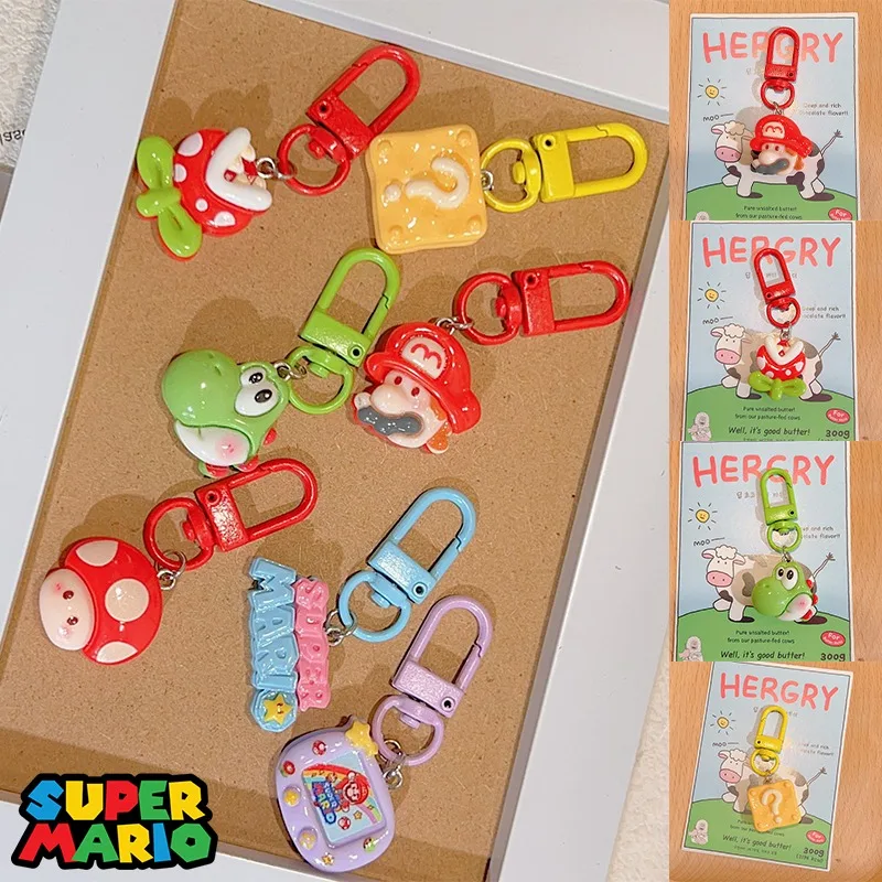 Super Mario Keychain Charms Small Anime Couple Bag Pendant Kawaii Cartoon DIY Key Ring Decoration Cute Mini Accessories Gifts 
Super Mario Keychain Charms Small Anime Couple Bag Pendant Kawaii Cartoon DIY Key Ring Decoration Cute Mini Accessories Gifts